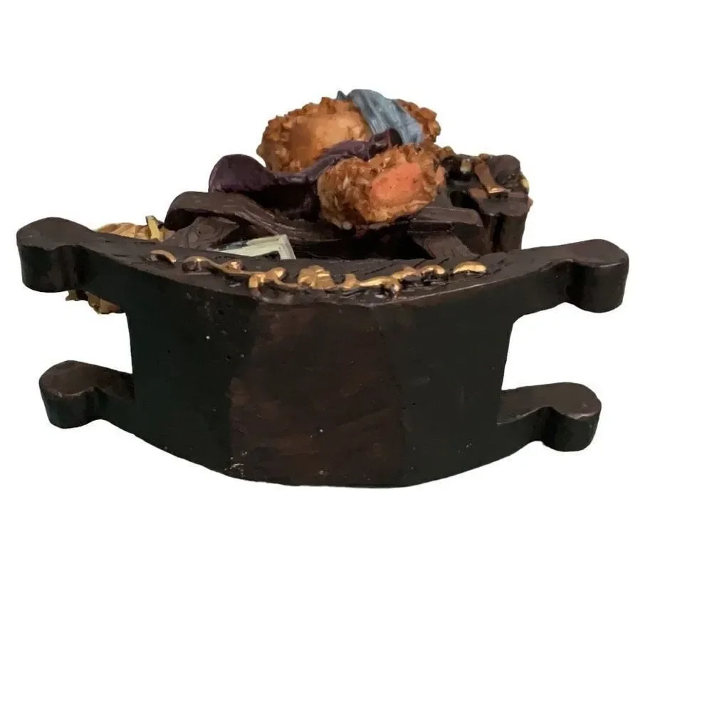 Little Girl Bear Rocking Horse Child Figurine 5” - Picture 6 of 6